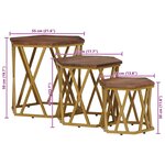 vidaXL Tables basses Marron 55 x 55 x 50 cm Bois de mangue massif