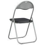vidaXL Chaise pliante 8 pc Simili cuir Noir et gris 48 x 43 5 x 81 cm