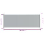 vidaXL Auvent latéral rétractable de patio 117x300 cm Gris