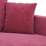 vidaXL Canapé à 2 places Rouge bordeaux 120 cm Velours