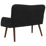 vidaXL Sofa 2 places Noir 115 x 61 x 87 cm Velours