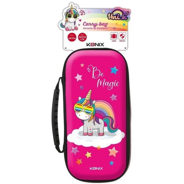 Housse de Transport Licorne Unik Be Magic KONIX Switch Rose