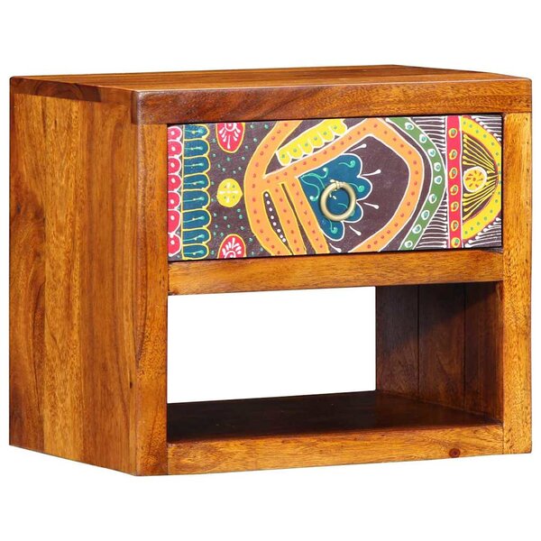 Table de chevet vidaXL 40x35x35 cm en bois massif d'acacia