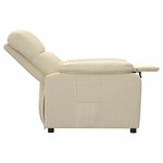 vidaXL Fauteuil inclinable Crème Tissu