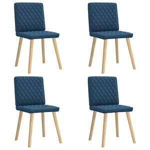 vidaXL Chaises à manger lot de 4 bleu tissu
