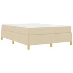 vidaXL Cadre de lit avec matelas Crème 140 x 200 cm tissu