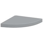 vidaXL Étagère d'angle flottante gris 35x35x3 8 cm MDF