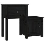 vidaXL Table de chevet Noir 79 5x38x65 5 cm Bois de pin massif