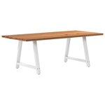 vidaXL Table à manger marron clair bois de chêne massif rectangulaire