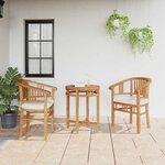 vidaXL Chaises de jardin 2 Pièces Marron 63 x 58 x 89 cm