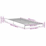 vidaXL cadre de lit Naturel Bois de pin 100 x 200 cm
