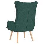 vidaXL Fauteuil relaxant Vert foncé 69 x 74 x 93 cm tissu