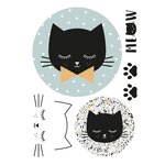 Transfert thermocollant pour textiles - a5 - terrazzo cat