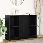 vidaXL Buffet avec tiroir chêne noir 101x35x76 cm bois d'ingénierie