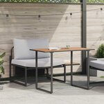 vidaXL Ensemble de salle à manger pour jardin 2 Pièces Gris clair Acier