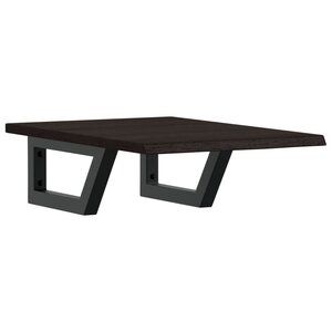 vidaXL Étagère de vasque murale acier et bois de chêne massif