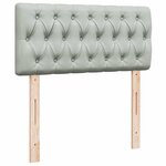 vidaXL Cadre de lit ottoman avec matelas gris clair 80x200 cm velours