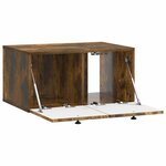 vidaXL Meuble TV mural Chêne fumé 59 5 x 41 x 30 cm Bois d'ingénierie