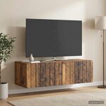 vidaXL Meuble TV mural 98 x 41 x 30 cm Bois ancien Bois d'ingénierie