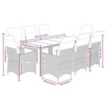 vidaXL Ensemble à manger de jardin 9Pièces coussins noir résine tressée