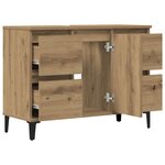 vidaXL Armoire d'évier chêne artisanal 80x33x60 cm bois d'ingénierie