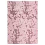 vidaXL Tapis Shaggy à poils longs NAVARRA rose poudré 160x230 cm