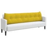 vidaXL Coussin de Dos Jaune 200 x 24 x 50 cm Velours