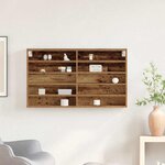 vidaXL Vitrine avec étagère Marron 100 x 15 x 58 cm Bois d'ingénierie