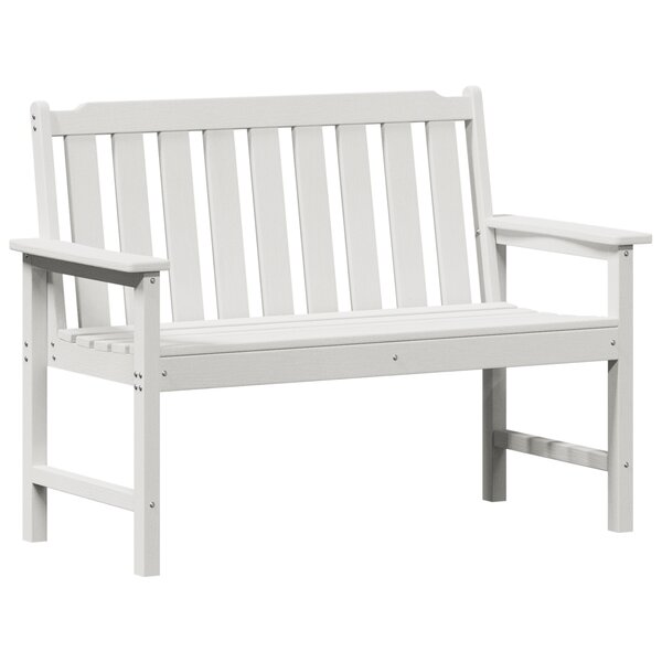 vidaXL Banc de jardin blanc 120 cm en HDPE