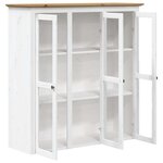 vidaXL Buffet BODO blanc et marron 115 5x43x200 5cm bois massif de pin