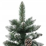 vidaXL Sapin de Noël artificiel avec support Vert 210 cm PVC