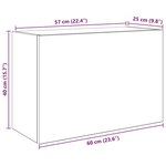 vidaXL Armoire murale de bain gris béton 60x25x40 cm bois d'ingénierie