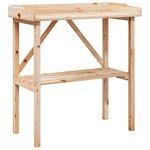 vidaXL Table à plantes avec étagère 78x38x82 5 cm bois de sapin solide