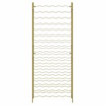 vidaXL Casier à bouteilles pour 96 bouteilles Doré Métal