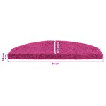 vidaXL Tapis d'escalier auto-adhésifs 15 Pièces Rose 80 x 24 5 x 3 5 cm