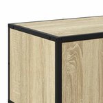 vidaXL Meuble TV chêne sonoma 80x34 5x40 cm bois d'ingénierie et métal