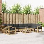 vidaXL Ensemble de canapés d'extérieur 11 Pièces Blanc et anthracite