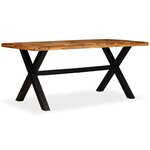 vidaXL Table de salle à manger Bois d'acacia et manguier 180x90x76 cm