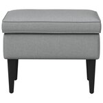 vidaXL Pouf Gris clair 55 x 35 x 41 cm Tissu