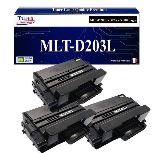 T3AZUR - 3x Toners compatibles avec Samsung MLT-D203L MLTD203L pour Samsung ProXpress SL-M3320 M3320ND M3370 M3370FD M3370FW M3820 M3820NDW M3870 M3870FD M3870FW M4020 M4020ND M4020NX M4020D M4070 M4070FR
