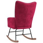vidaXL Chaise à bascule Rouge bordeaux Velours