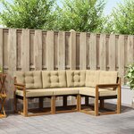 vidaXL Ensemble de canapés d'extérieur 4 pc Naturel et Beige
