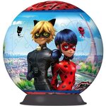 MIRACULOUS Puzzle 3D Ball 72 pieces - Ravensburger - Puzzle enfant 3D sans colle - Des 6 ans