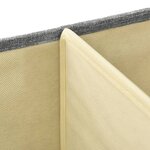 vidaXL Boîte de rangement Tissu 50x30x25 cm Gris