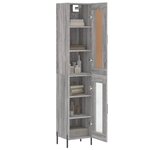 vidaXL Buffet haut Sonoma gris 34 5x34x180 cm Bois d'ingénierie