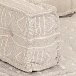 vidaXL Pouf en tissu beige