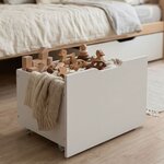 Tiroir de rangement blanc en bois pour lit mezzanine