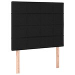 vidaXL Sommier à lattes de lit et matelas Noir 80x200 cm Tissu
