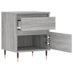 vidaXL Table de chevet sonoma gris 40x35x50 cm bois d’ingénierie