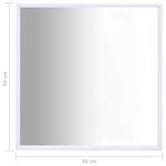 vidaXL Miroir Blanc 50x50 cm